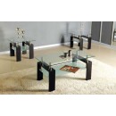 Стол журнальный SIGNAL LISA D прозрачный/серый